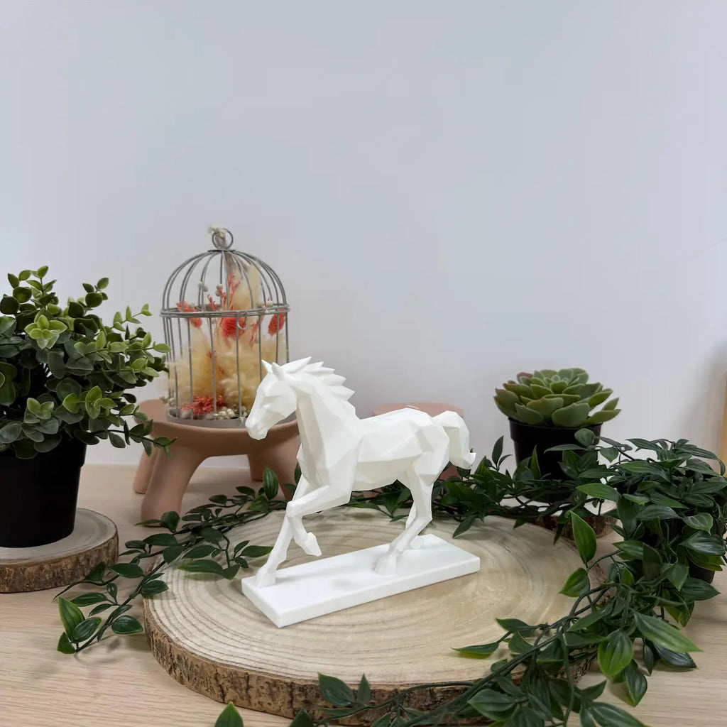 Cheval Trot Origami imprimé en 3D | Figurine 3D - POMM Créations