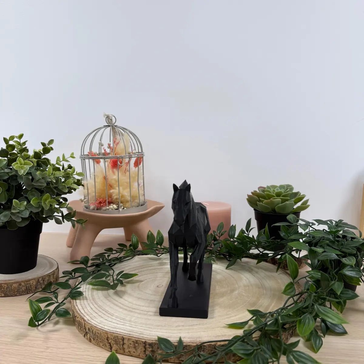 Cheval Trot Origami imprimé en 3D | Figurine 3D - POMM Créations