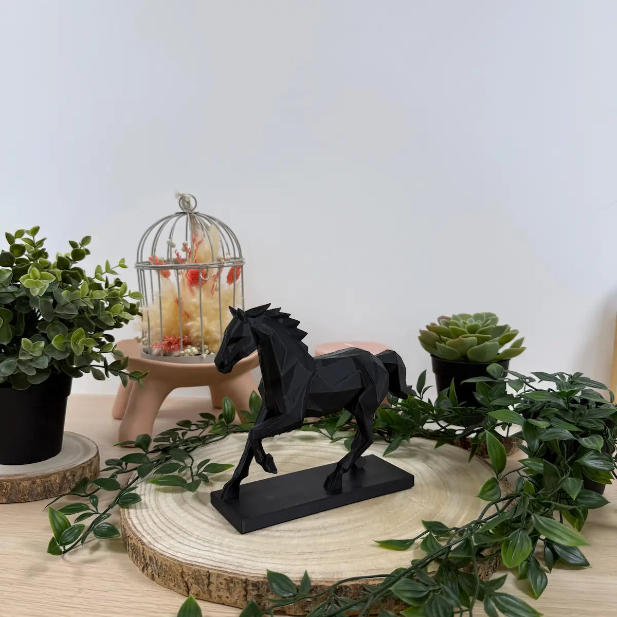 Cheval Trot Origami imprimé en 3D | Figurine 3D - POMM Créations