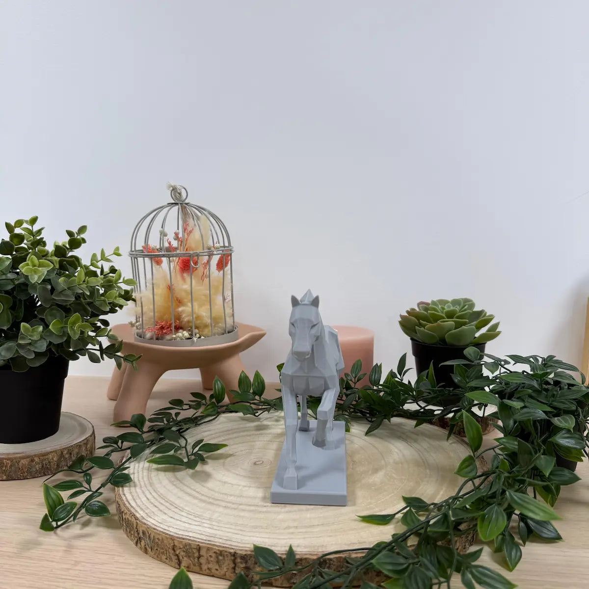 Cheval Trot Origami imprimé en 3D | Figurine 3D - POMM Créations
