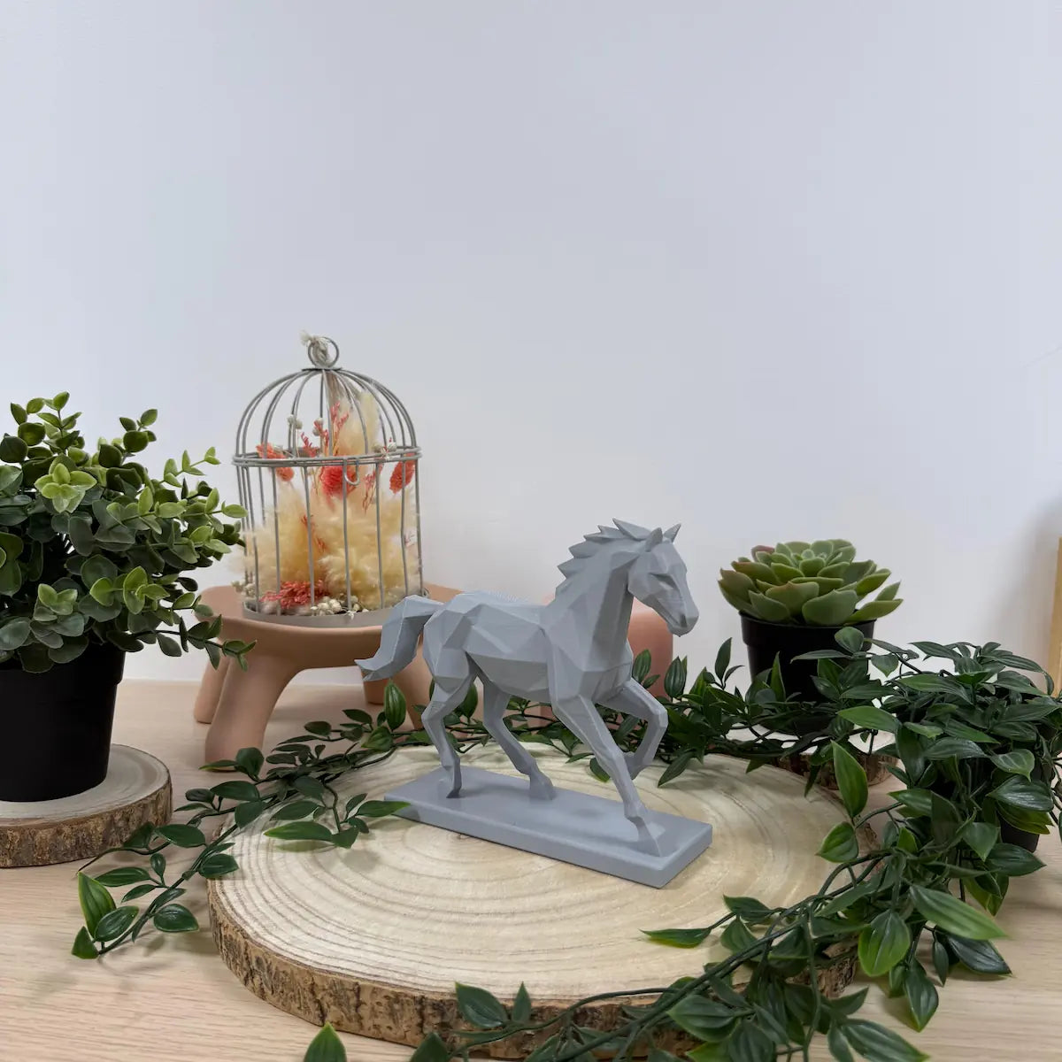Cheval Trot Origami imprimé en 3D | Figurine 3D - POMM Créations