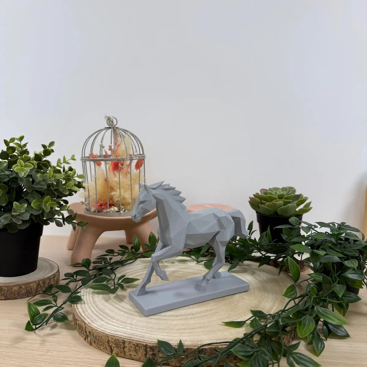Cheval Trot Origami imprimé en 3D | Figurine 3D - POMM Créations