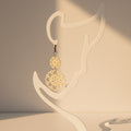 Boucles d'oreilles "Dentelle solaire" écru/argenté imprimées en 3D | Bijoux 3D - POMM Créations