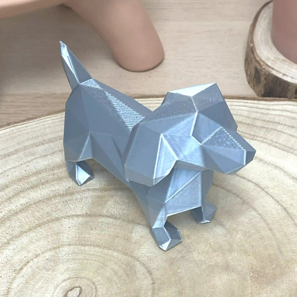 Chien teckel style origami en 3D – vue 6