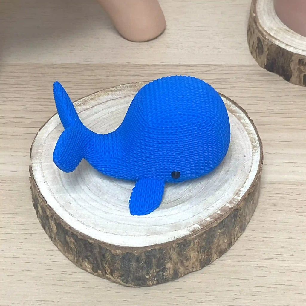 Whaloo, la baleine à effet tricoté imprimé en 3D | Figurine 3D - POMM Créations