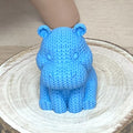 Hippopotame à effet tricoté imprimé en 3D | Figurine 3D - POMM Créations