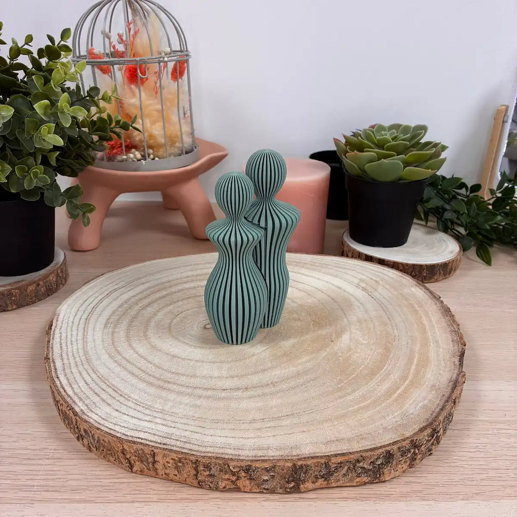 Famille couple imprimée en 3D | Figurine 3D - POMM Créations