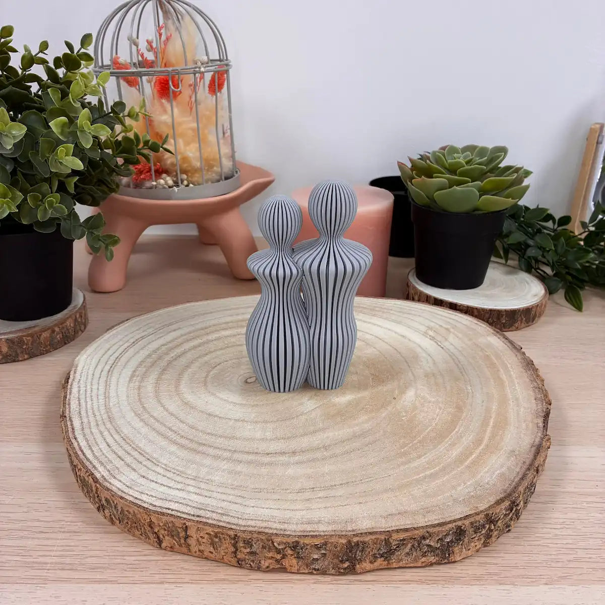 Famille couple imprimée en 3D | Figurine 3D - POMM Créations