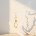 Boucles d'oreilles "Eclat urbain" beige/argenté imprimées en 3D | Bijoux 3D - POMM Créations