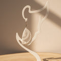 Boucles d'oreilles "Rayon de soleil" blanc/argenté imprimées en 3D | Bijoux 3D - POMM Créations