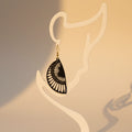 Boucles d'oreilles "Rayon de soleil" noir/doré imprimées en 3D | Bijoux 3D - POMM Créations