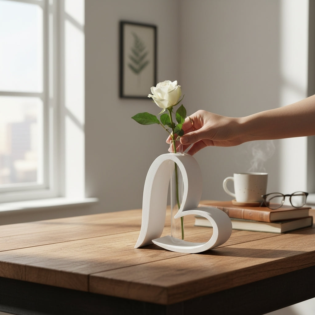 Vase Cœur imprimé en 3D | Décoration 3D - POMM Créations
