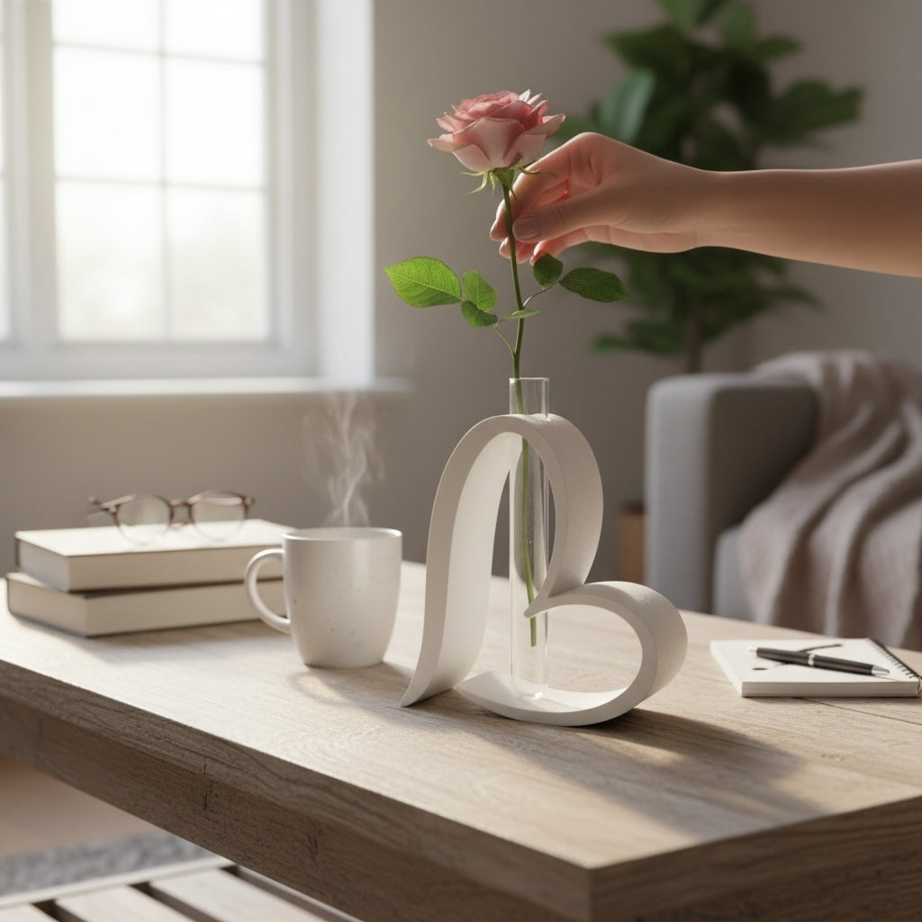 Vase Cœur imprimé en 3D | Décoration 3D - POMM Créations