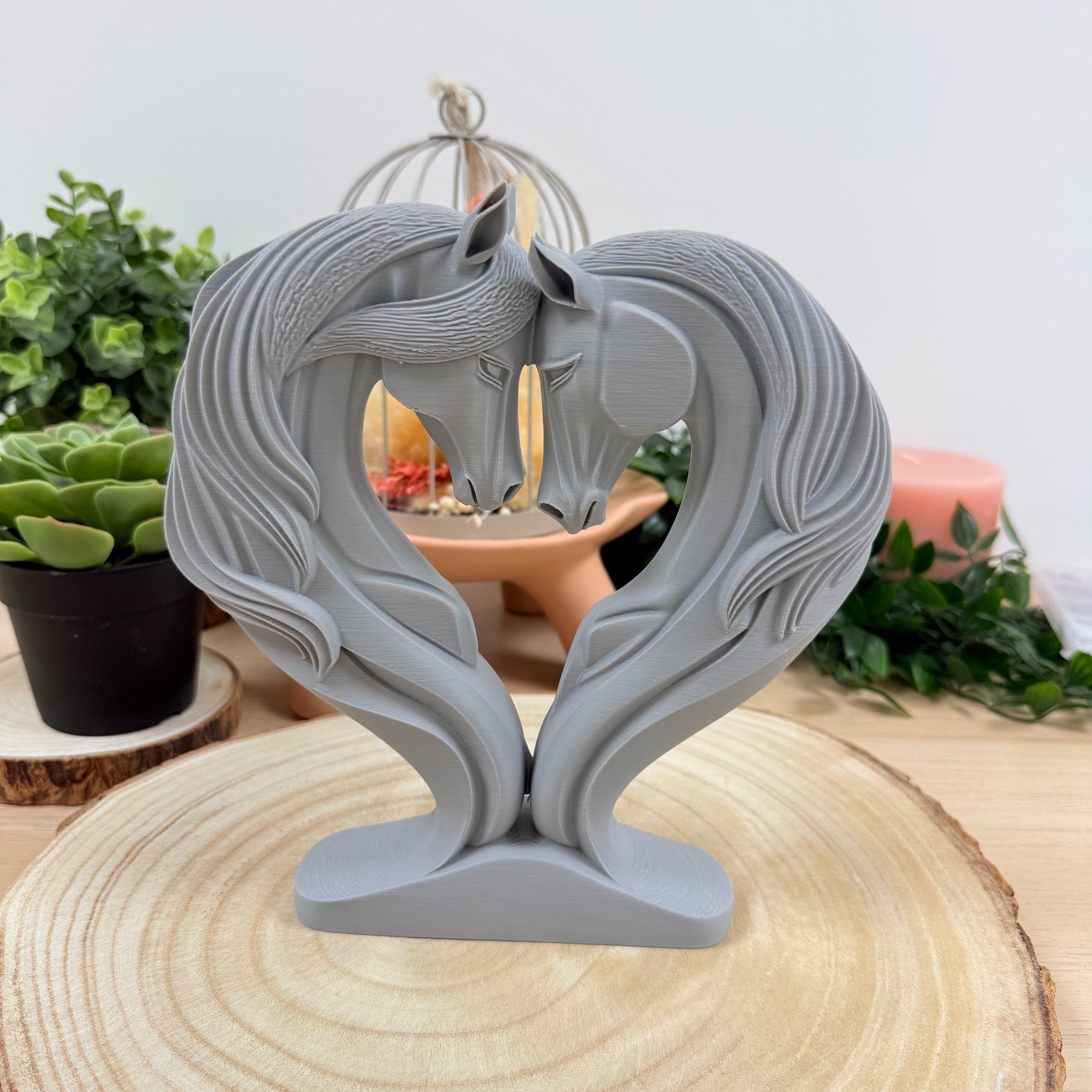 Cheval Love imprimé en 3D | Figurine 3D - POMM Créations