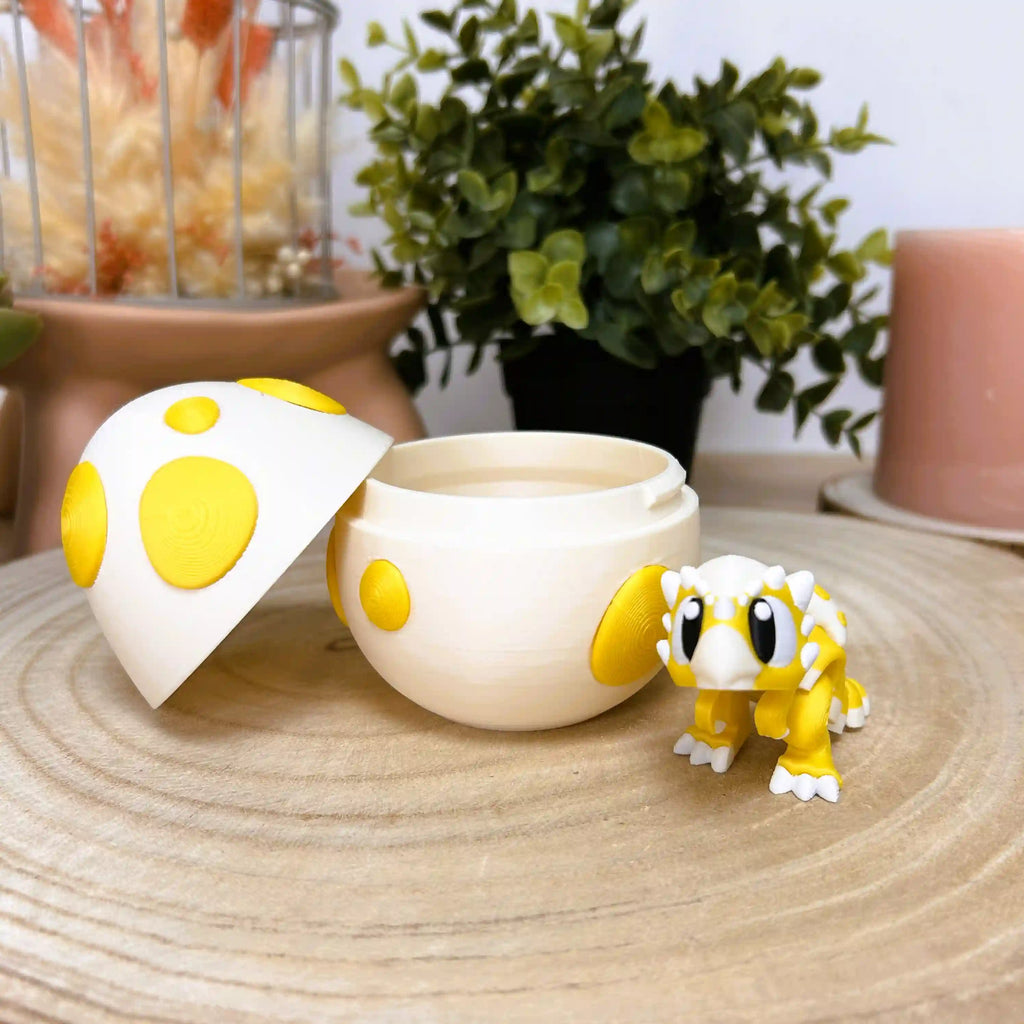 Dino articulé "Moloch" et son œuf imprimé en 3D | Figurine 3D - POMM Créations