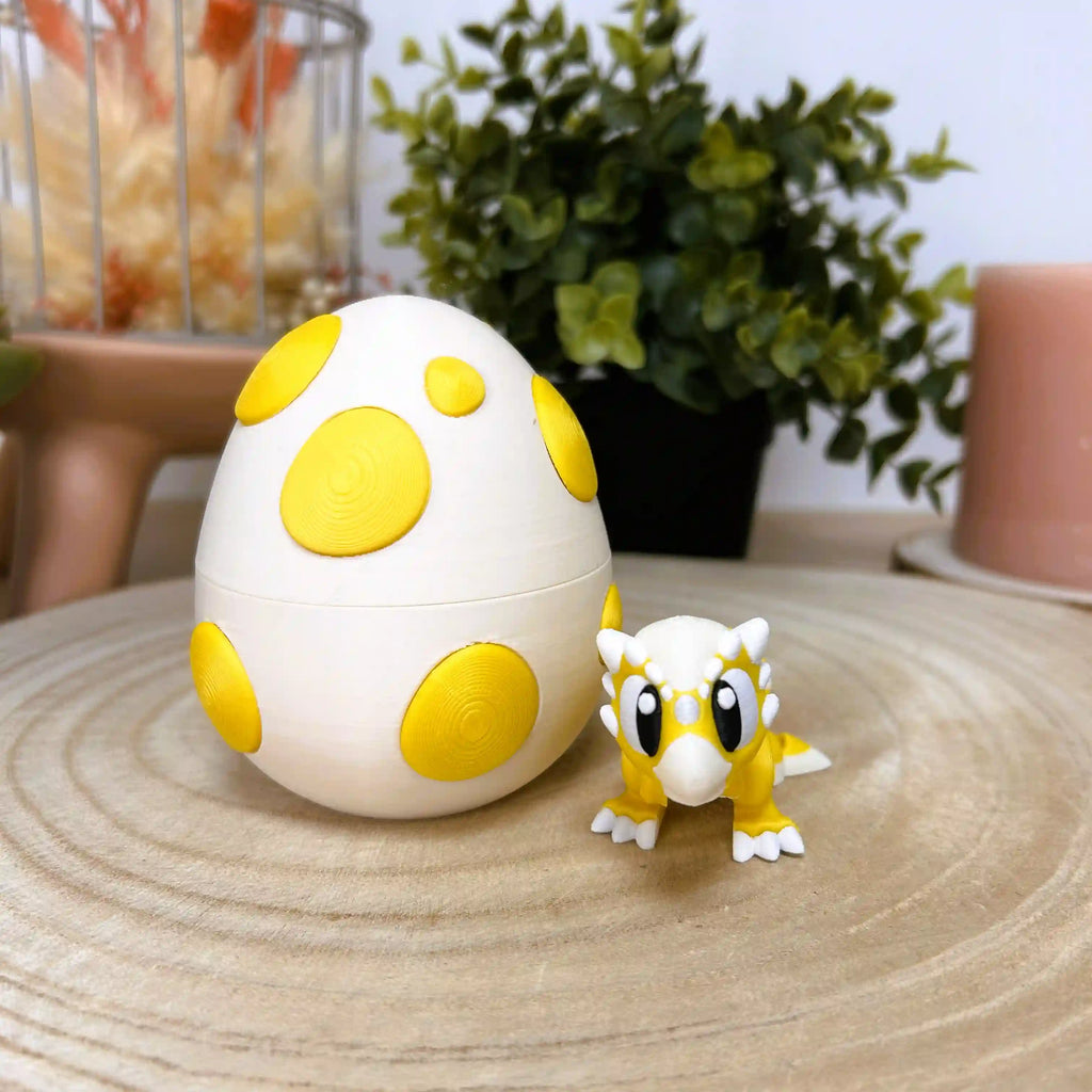 Dino articulé "Moloch" et son œuf imprimé en 3D | Figurine 3D - POMM Créations