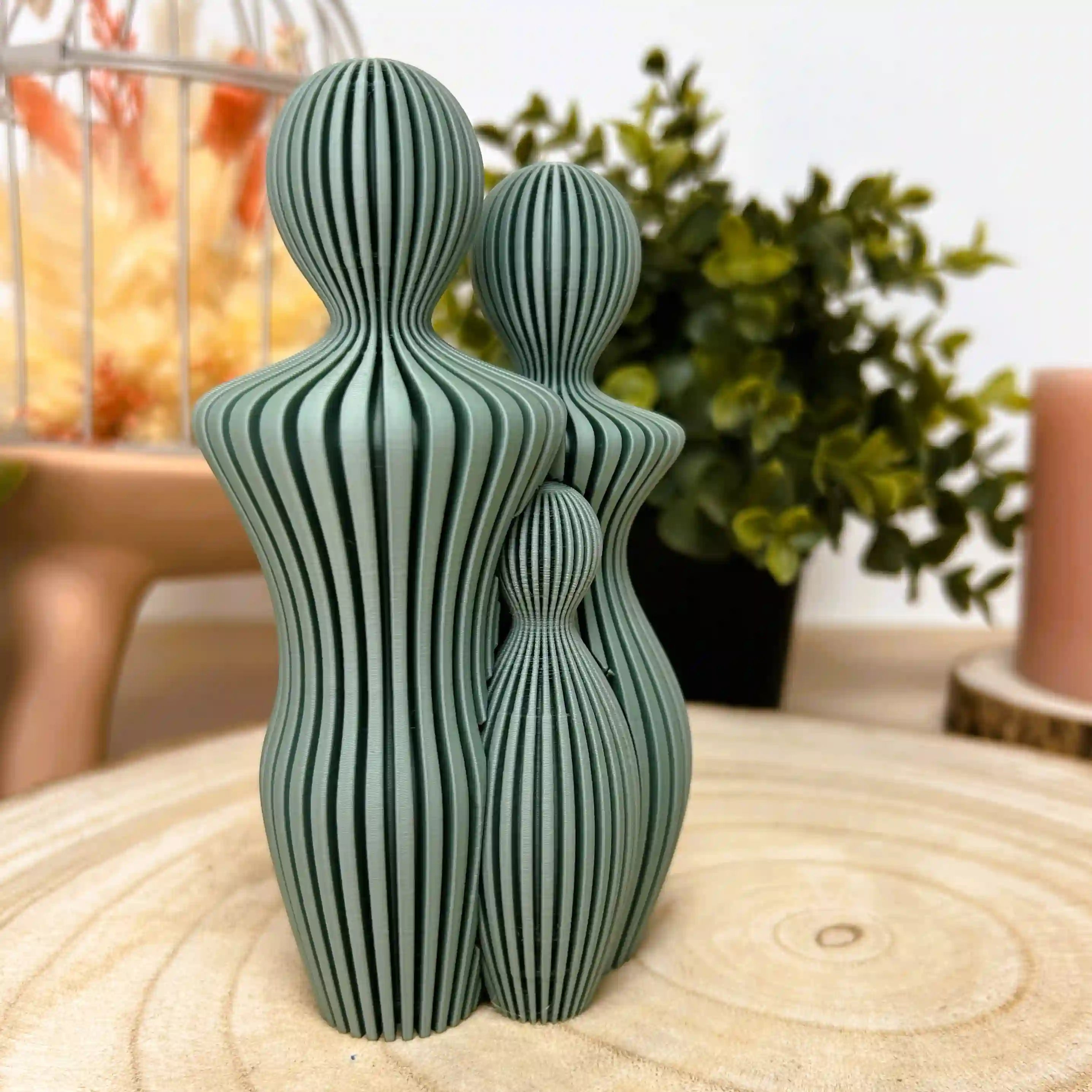 Famille avec 1 enfant imprimée en 3D | Décoration 3D - POMM Créations