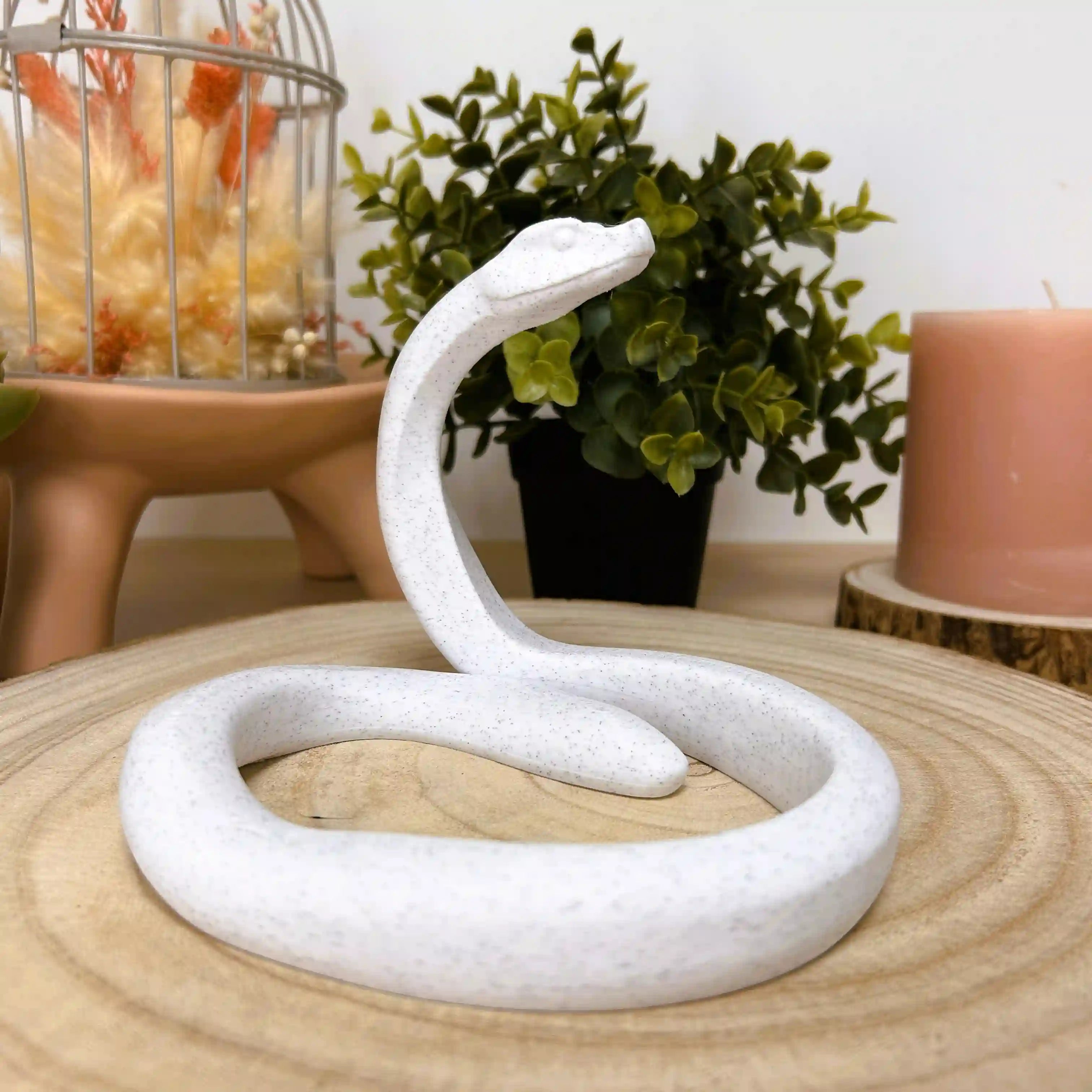 Snake, le serpent dressé imprimé en 3D | Figurine 3D - POMM Créations