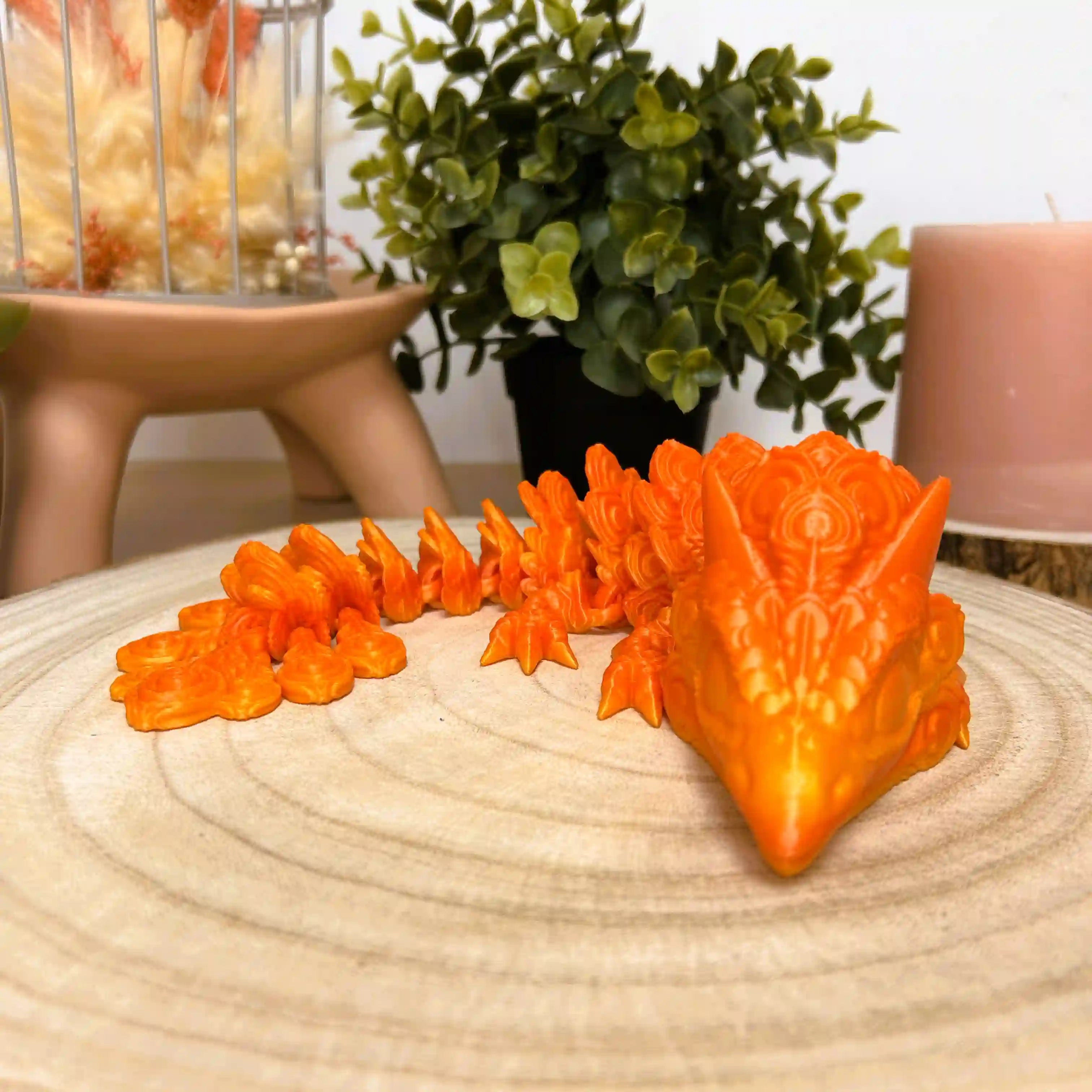 Dragon peacock articulé imprimé en 3D | Figurine 3D - POMM Créations