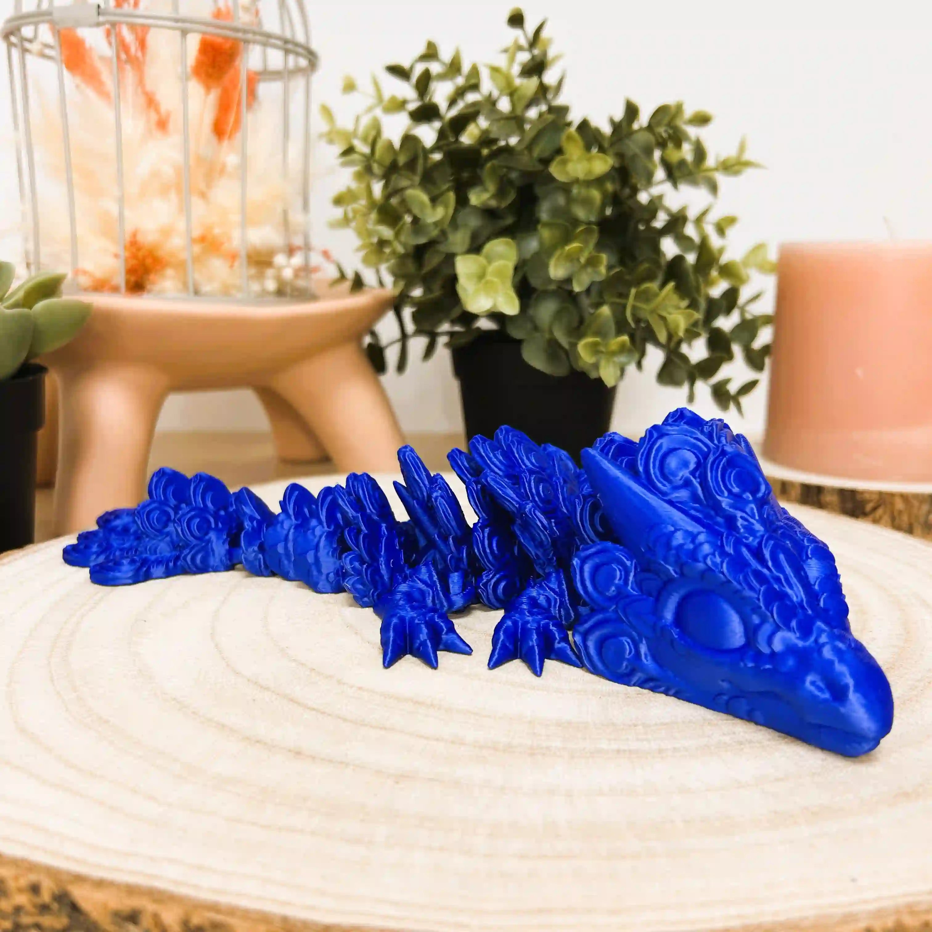 Dragon peacock articulé imprimé en 3D | Figurine 3D - POMM Créations