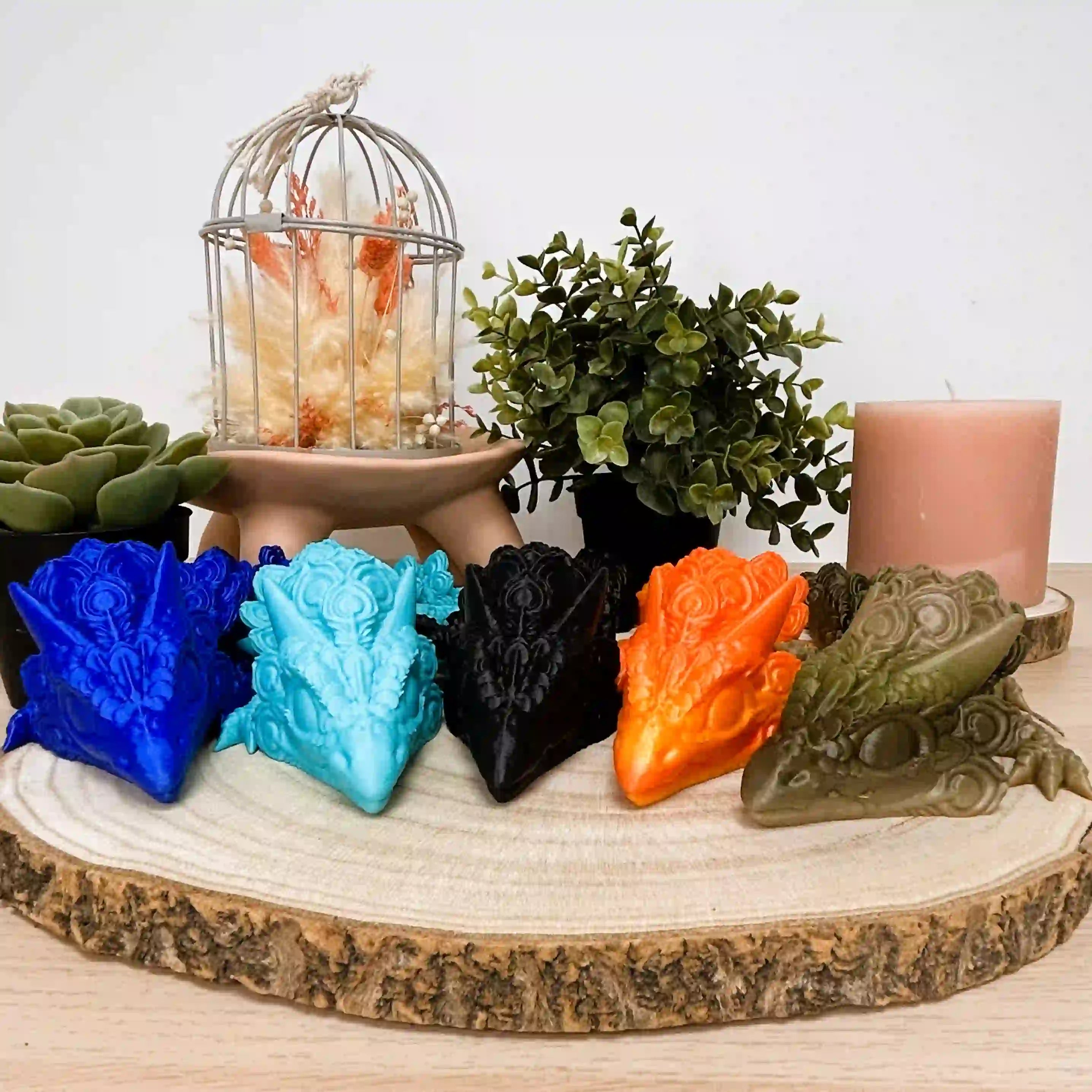 Dragon peacock articulé imprimé en 3D | Figurine 3D - POMM Créations