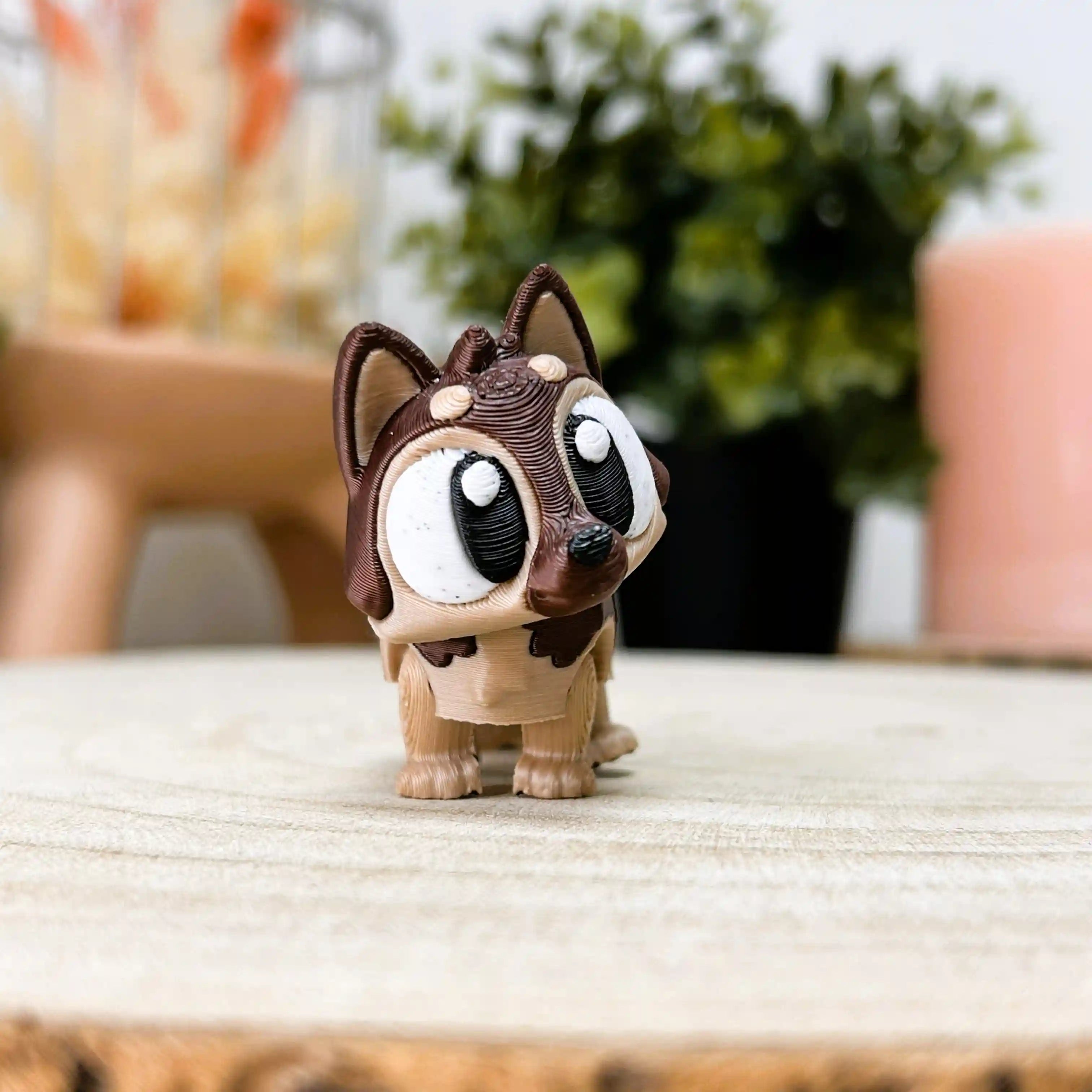 Berger allemand articulé et sa niche imprimé en 3D | Figurine 3D - POMM Créations