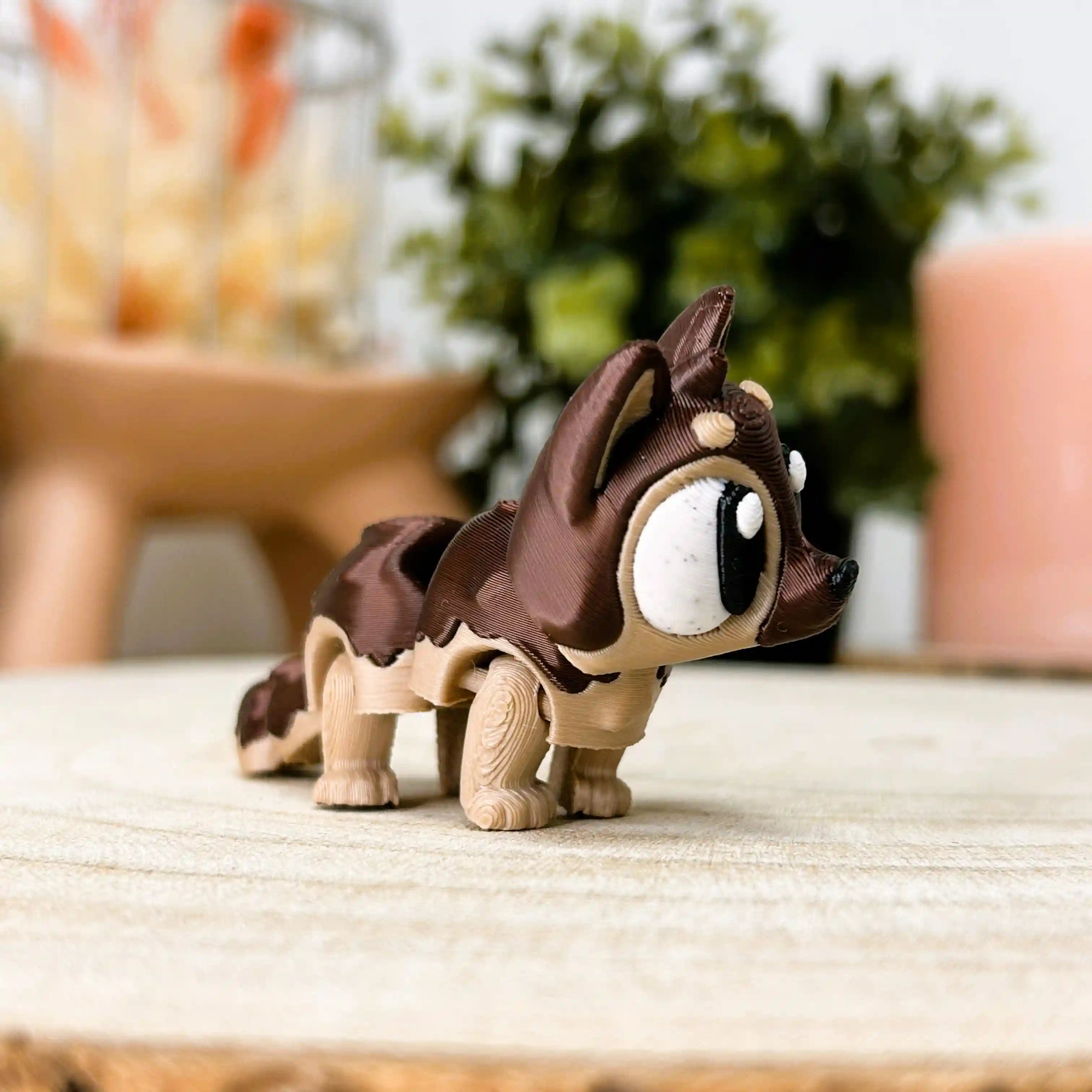 Berger allemand articulé et sa niche imprimé en 3D | Figurine 3D - POMM Créations