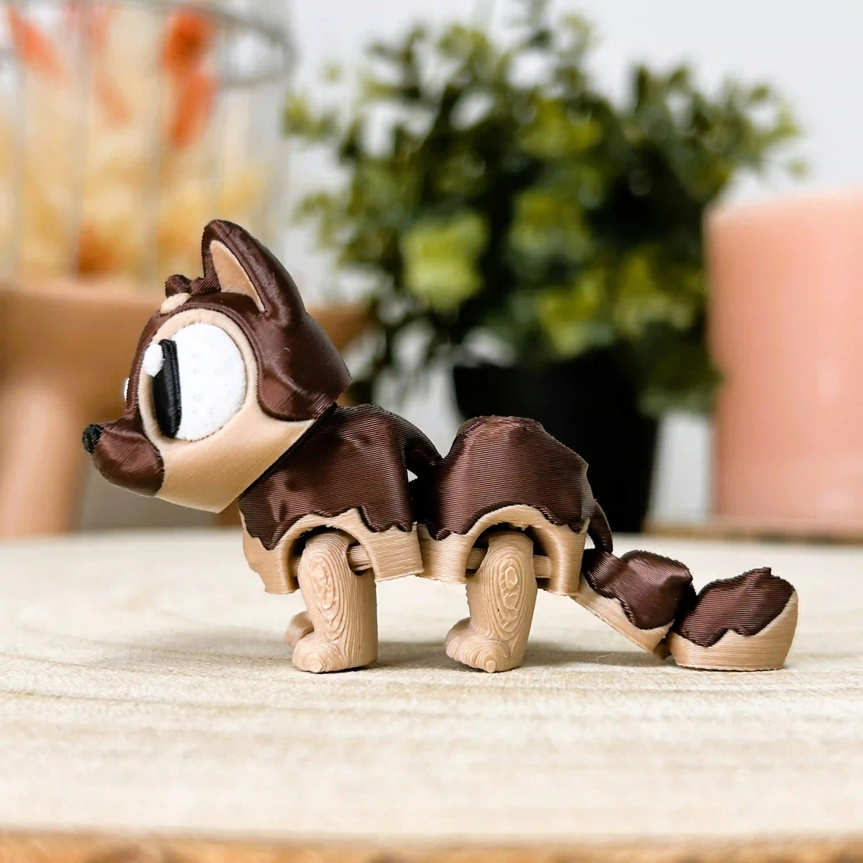 Berger allemand articulé et sa niche imprimé en 3D | Figurine 3D - POMM Créations