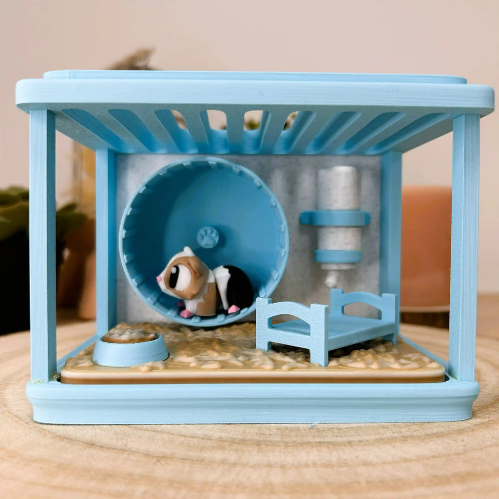 Cochon d'inde articulé et sa cage imprimé en 3D | Mini monde 3D - POMM Créations