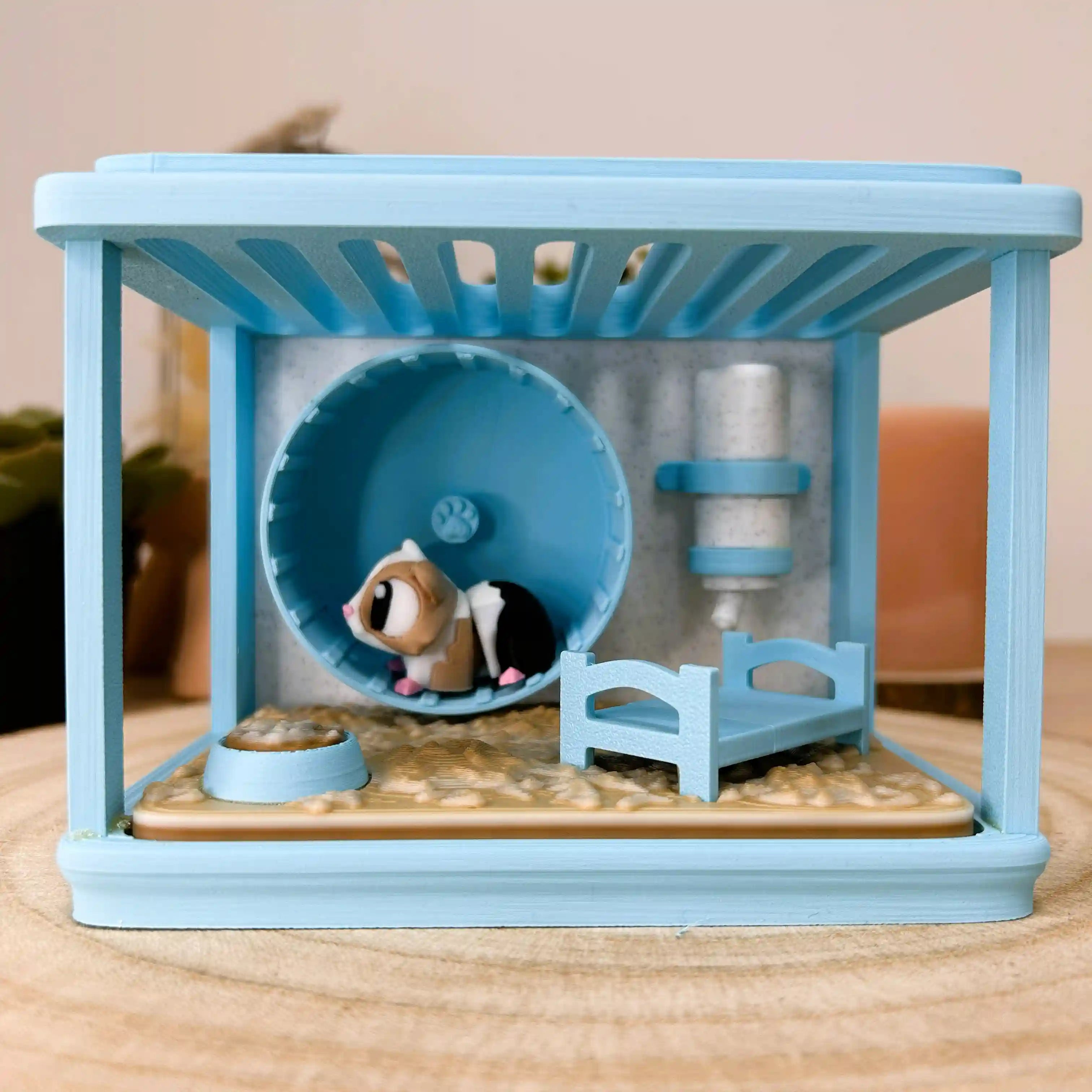 Cochon d'inde articulé et sa cage imprimé en 3D | Mini monde 3D - POMM Créations