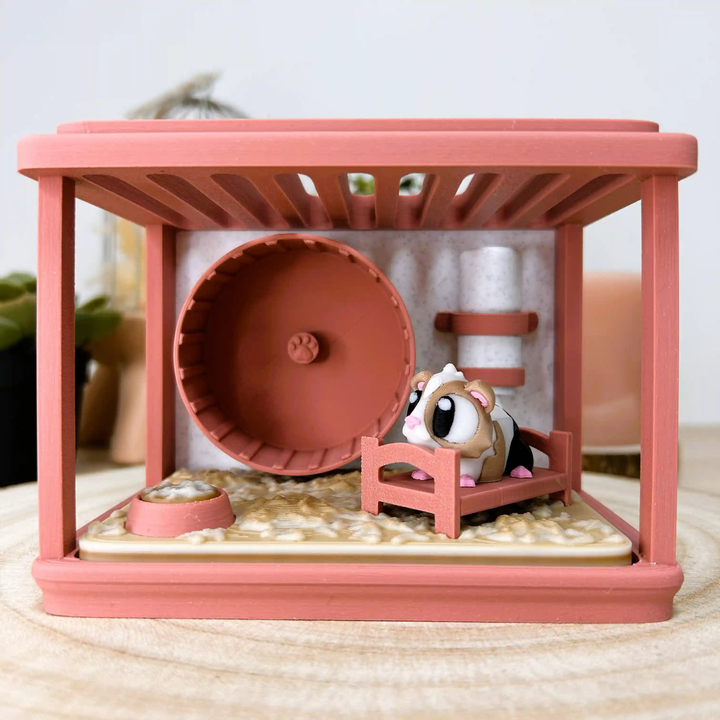 Cochon d'inde articulé et sa cage imprimé en 3D | Mini monde 3D - POMM Créations