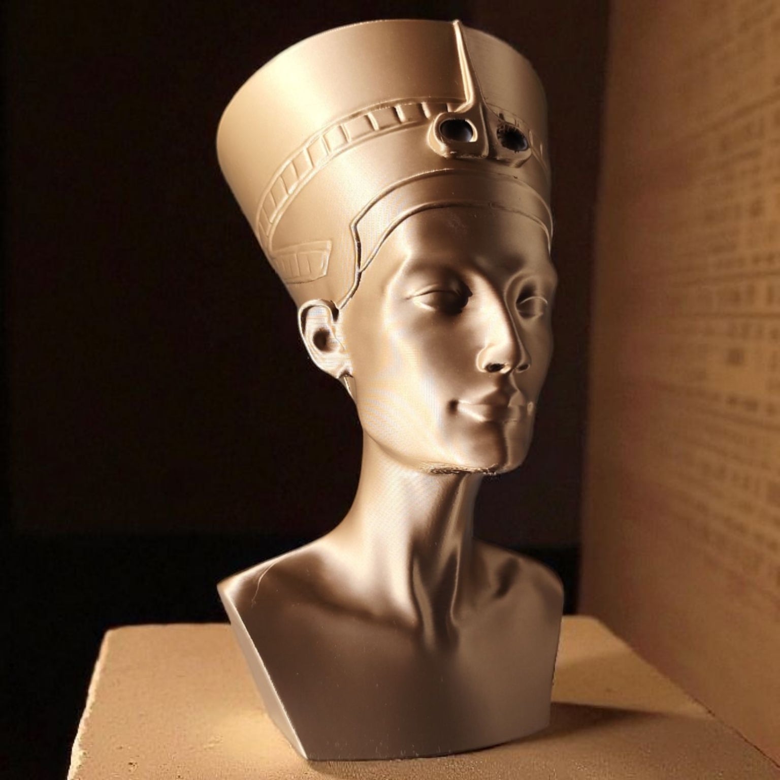 Buste Néfertiti imprimé en 3D | Figurine 3D - POMM Créations