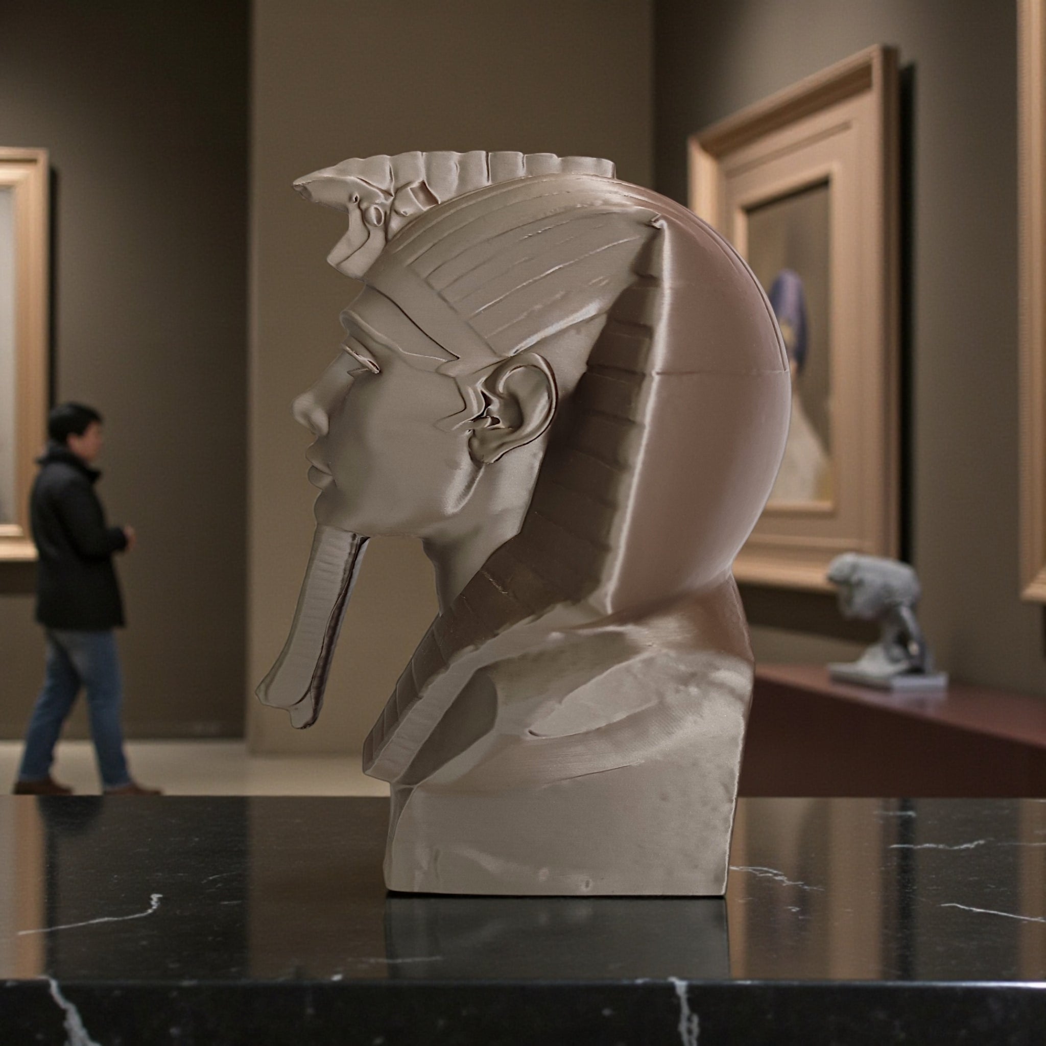 Buste Pharaon imprimé en 3D | Figurine 3D - POMM Créations