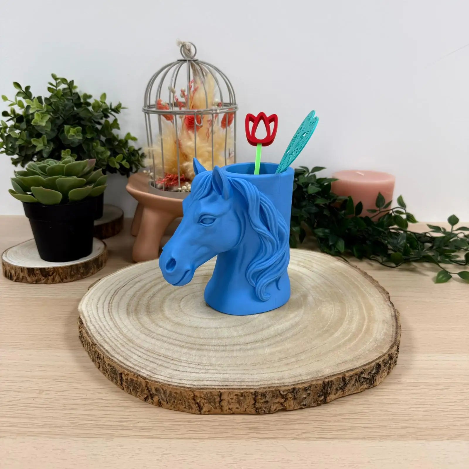 Pot à Crayon Cheval imprimé en 3D | Décoration 3D - POMM Créations