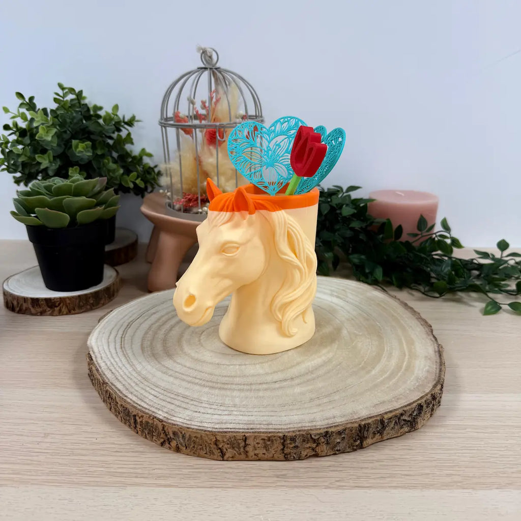 Pot à Crayon Cheval imprimé en 3D | Décoration 3D - POMM Créations