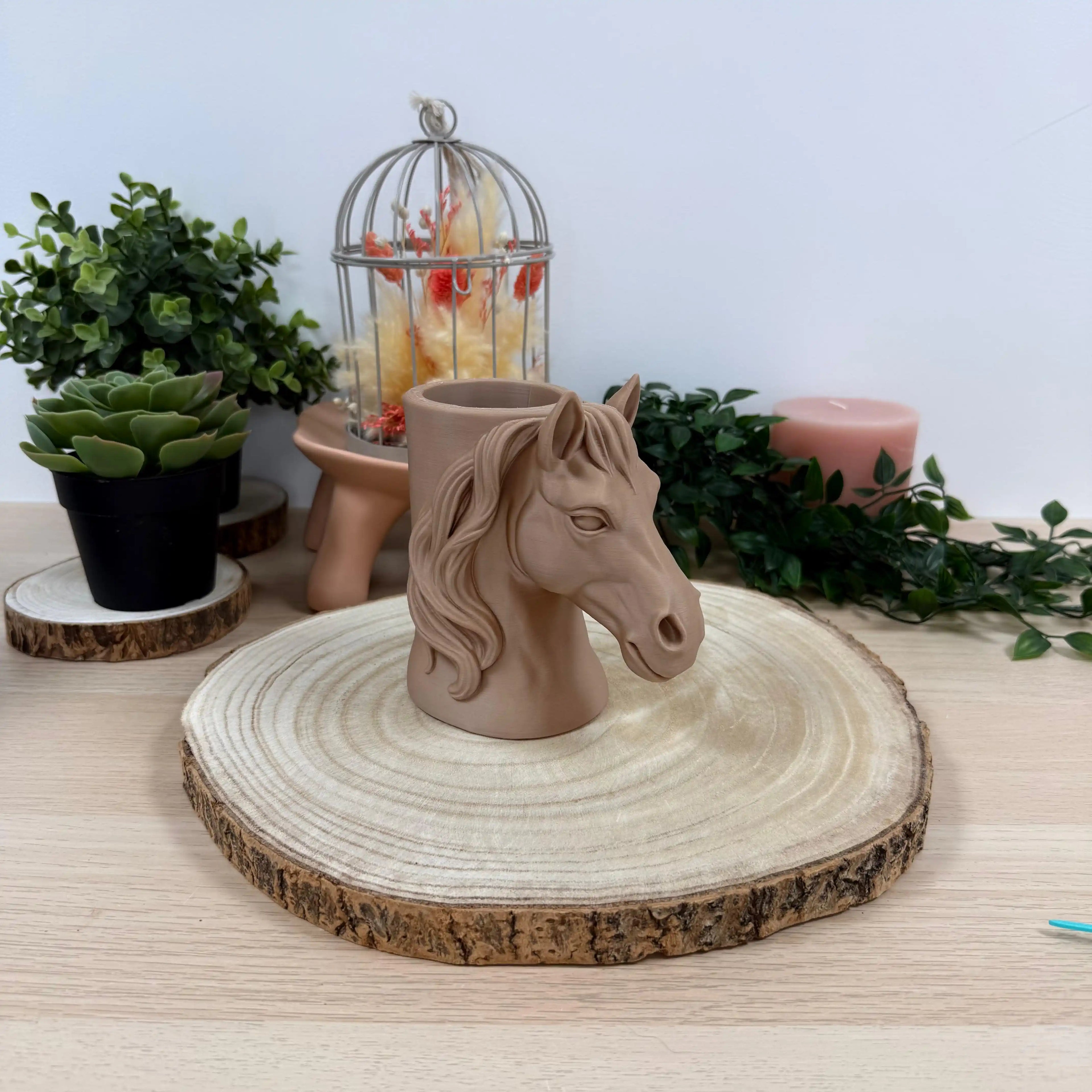 Pot à Crayon Cheval imprimé en 3D | Décoration 3D - POMM Créations