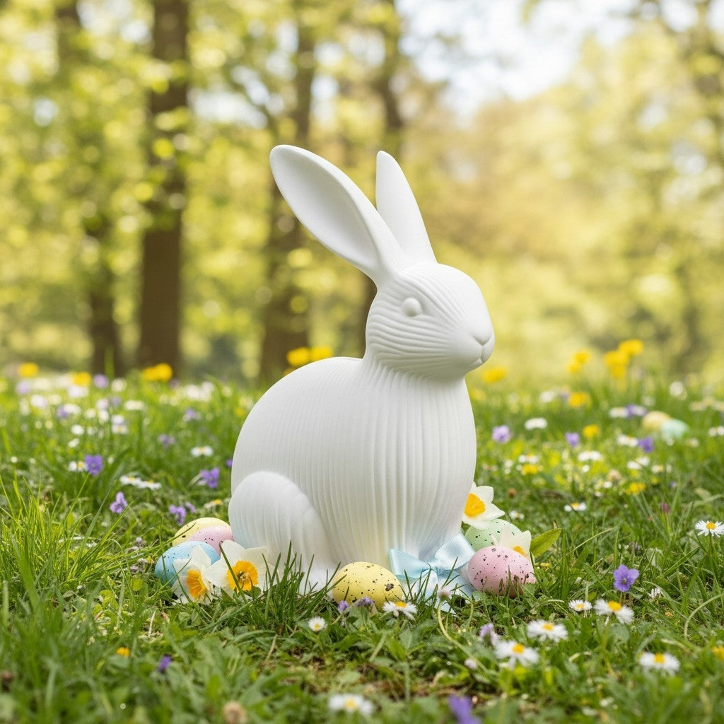 Lapin Paques imprimé en 3D | Figurine 3D - POMM Créations