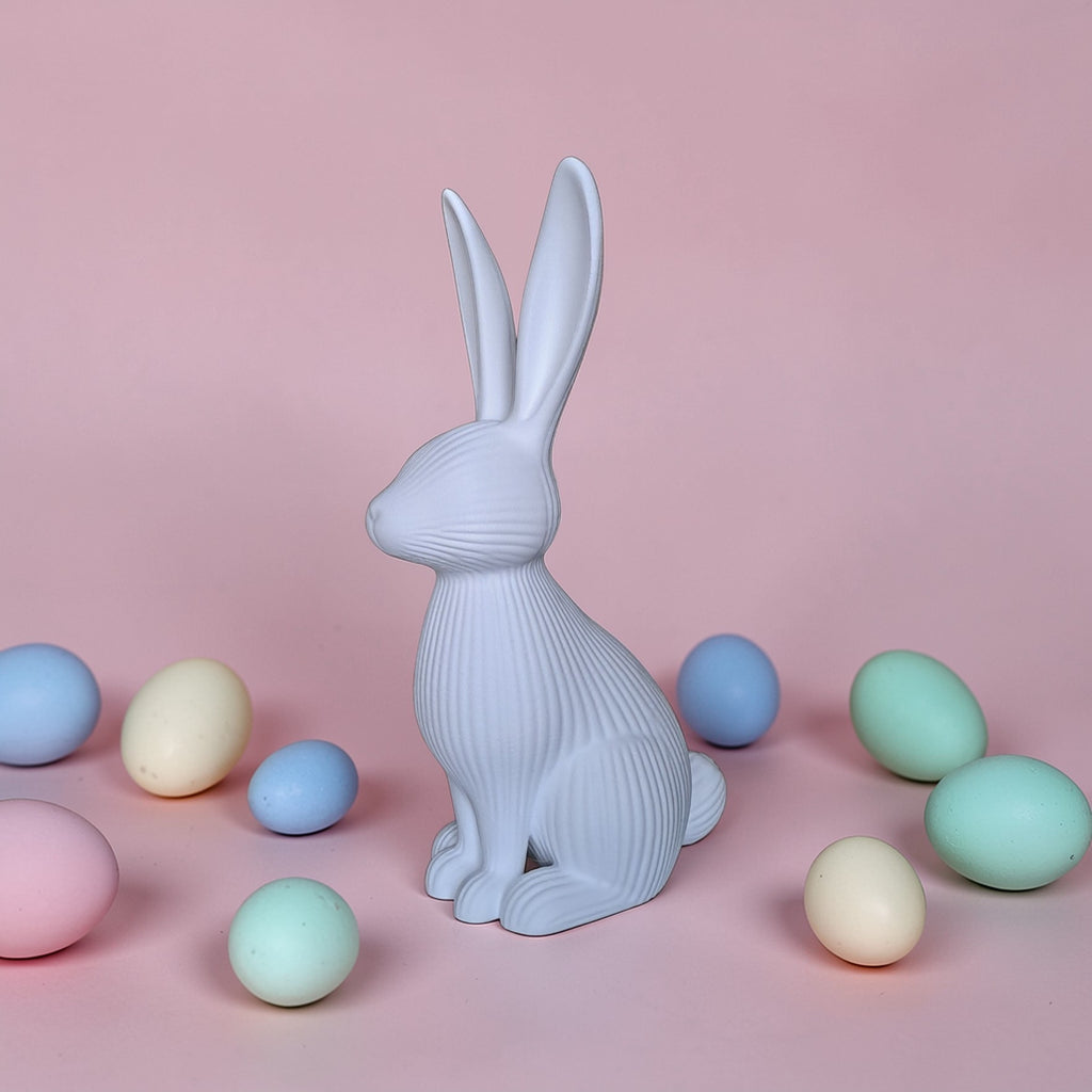 Lapin Debout Paques imprimé en 3D | Figurine 3D - POMM Créations