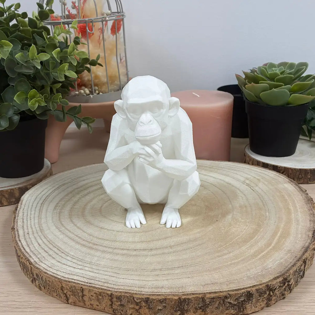 Singe Pensif imprimé en 3D | Figurine 3D - POMM Créations