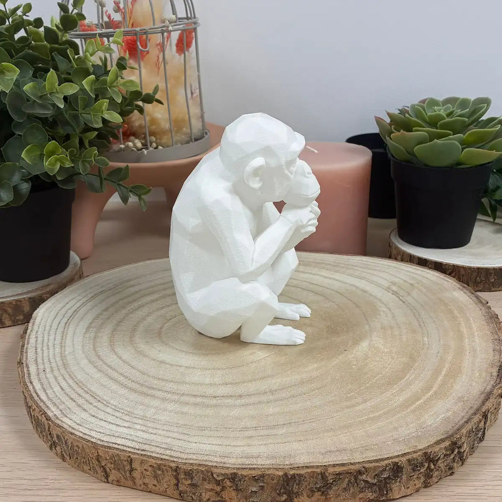 Singe Pensif imprimé en 3D | Figurine 3D - POMM Créations