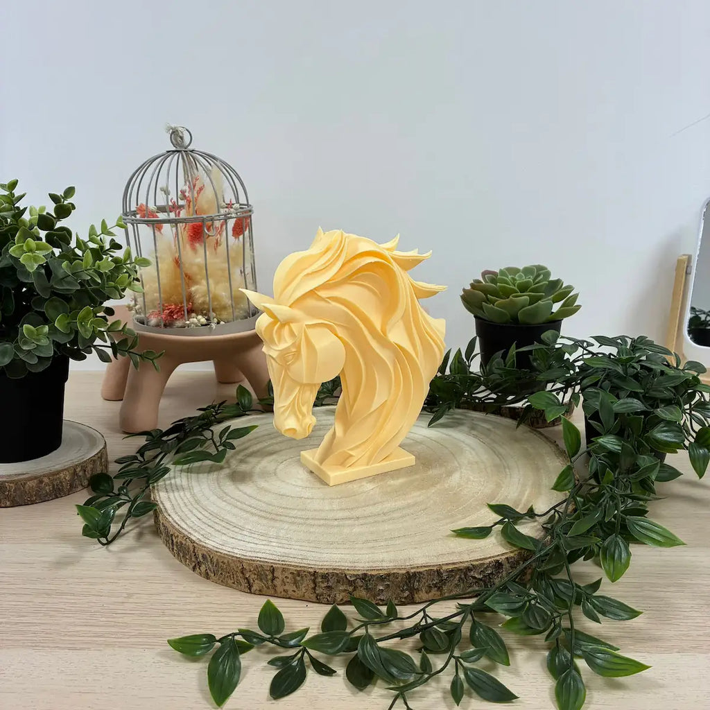 Tête Cheval Au Vent imprimé en 3D | Figurine 3D - POMM Créations