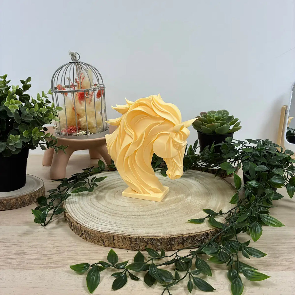 Tête Cheval Au Vent imprimé en 3D | Figurine 3D - POMM Créations