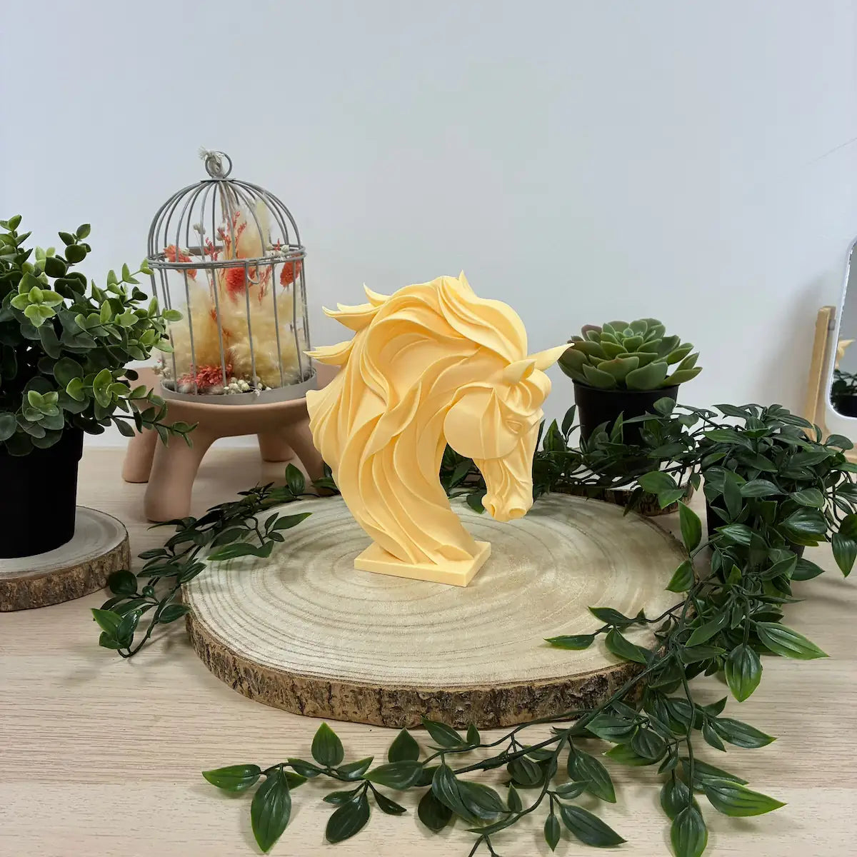 Tête Cheval Au Vent imprimé en 3D | Figurine 3D - POMM Créations