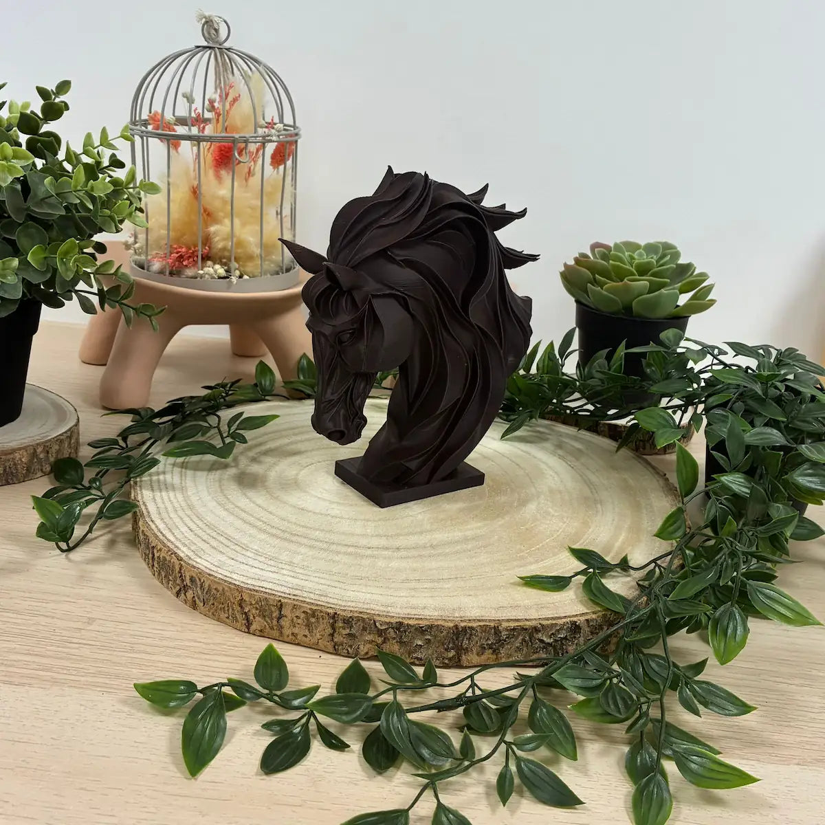 Tête Cheval Au Vent imprimé en 3D | Figurine 3D - POMM Créations