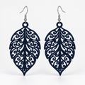 Boucles d'oreilles Feuillage royal en 3D – vue 2