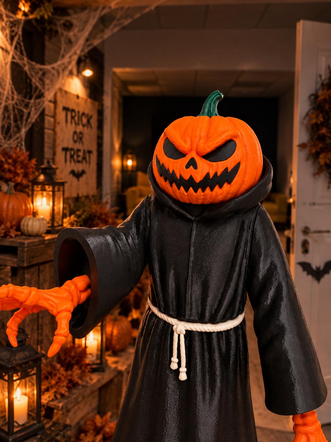 Citrouille faucheuse d'Halloween XXL en 3D – vue 5