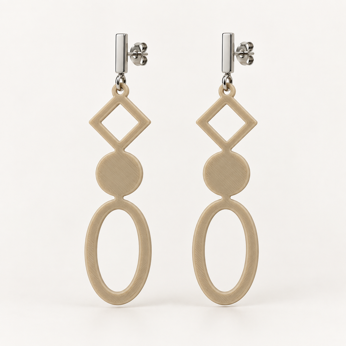 Boucles d'oreilles Éclat urbain en 3D – vue 2