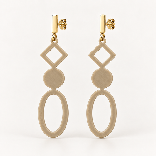 Boucles d'oreilles Éclat urbain en 3D