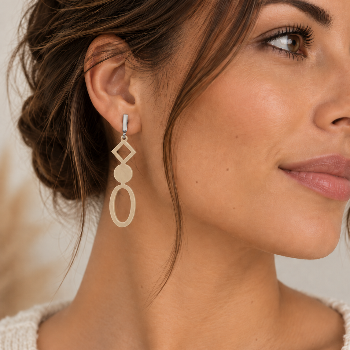 Boucles d'oreilles Éclat urbain en 3D – vue 4