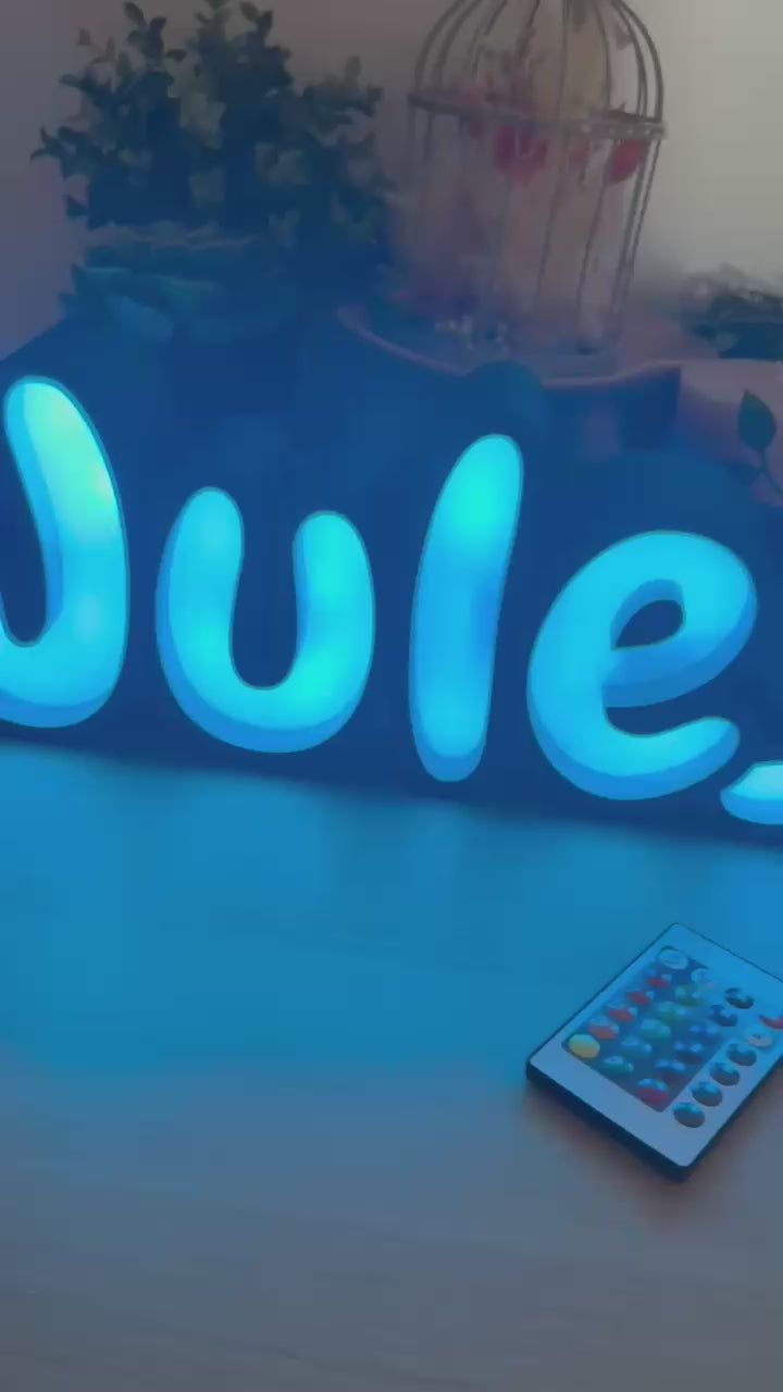 Lampe/veilleuse prénom à LED imprimée en 3D à personnaliser | Décoration 3D - POMM Créations